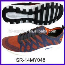 SR-14MY048 los zapatos de punto tejen los zapatos corrientes de los deportes de los cabritos s nuevo diseño knit